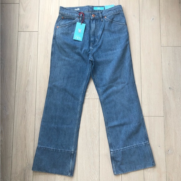 NWT Zara x Harry Lambert Cutie Chaos Flare Jeans Size 31 - Picture 2 of 14